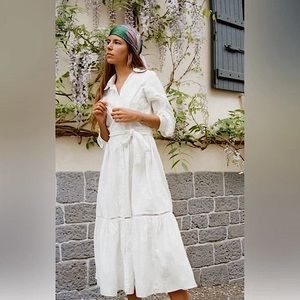 ⭐️NWT⭐️ Zara white medium trimmed midi in Sz Medium